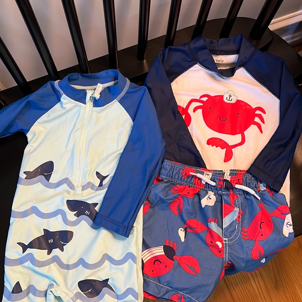 Carters boy swim bundle 12 & 18 months